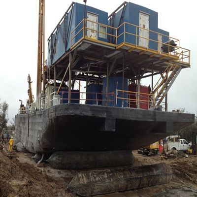 أسطواني قابل للنفخ سفينة مطاطية بحرية إطلاق وسادة هوائية